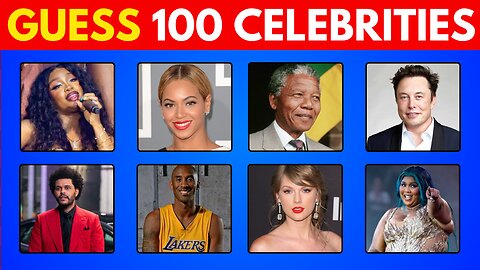Guess 100 Celebrities In 5 Seconds 🤔🎸 Singers, Athletes, Historical Figures