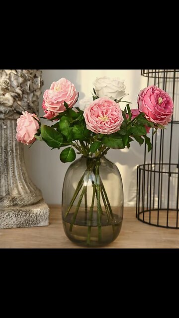 Artificial Flower Austin Rose Moisturizing Interior Home Decoration