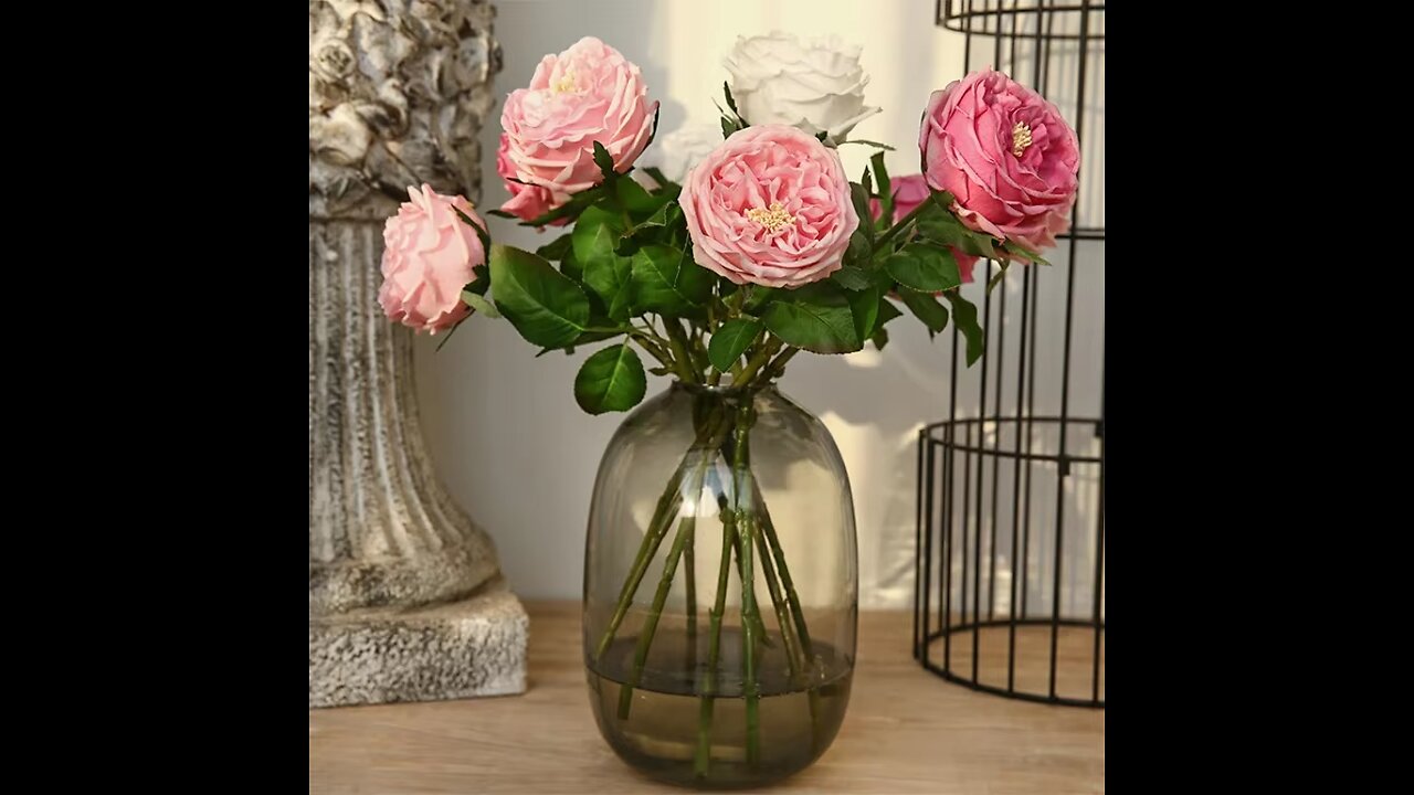 Artificial Flower Austin Rose Moisturizing Interior Home Decoration