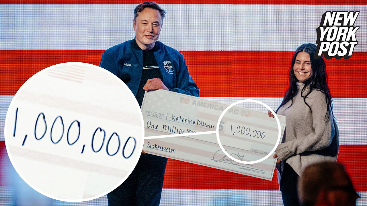 Elon Musk hands out $1 million checks at Wisconsin rally