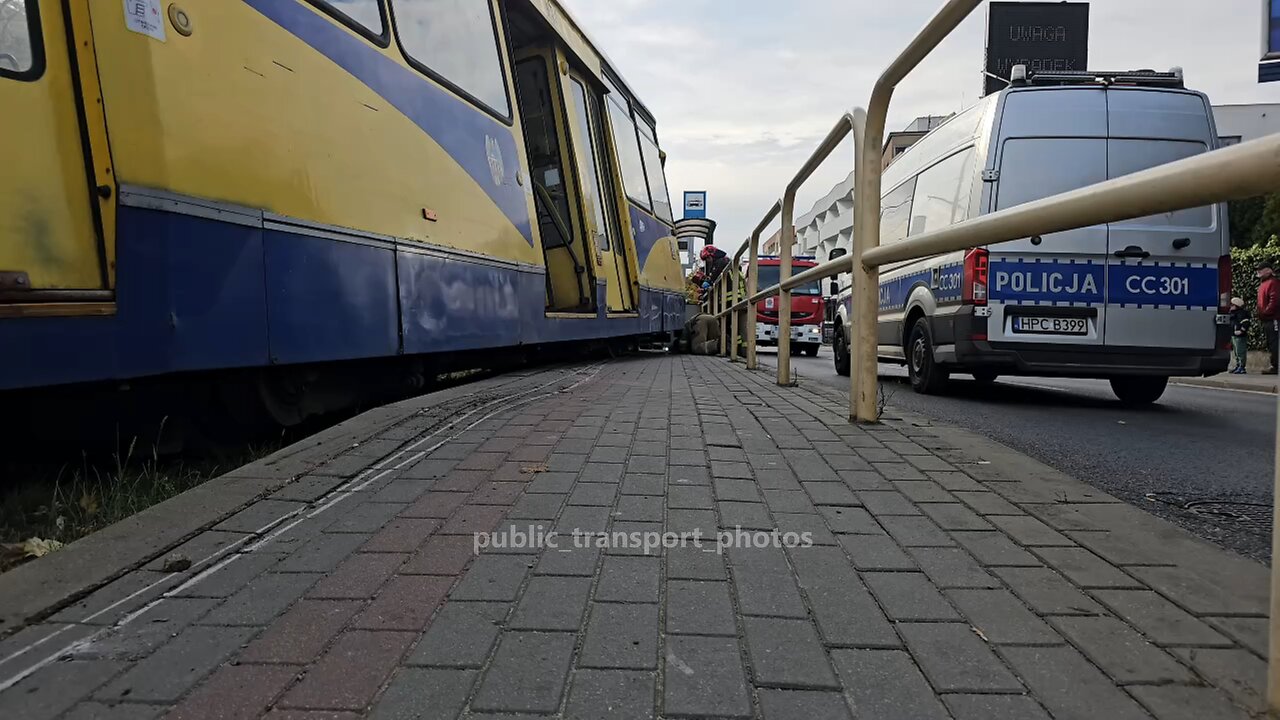 Wykolejony tramwaj 21.10.2025