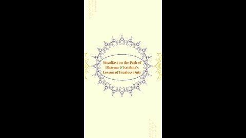 Steadfast on the Path of Dharma 🌿 | Krishna’s Timeless Wisdom