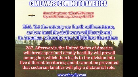 Billy Meier UFO Contact Related Info - Future American Civil Wars