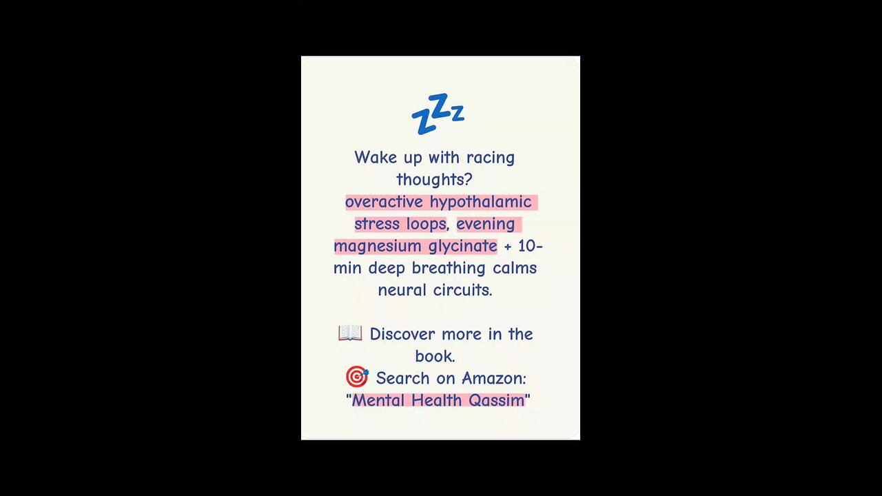 Racing Thoughts at Wake-Up? 🧠 Calm Neural Circuits with Magnesium + Breathing 🌙