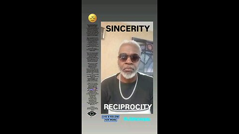 ▪︎SINCERITY RECIPROCITY▪︎