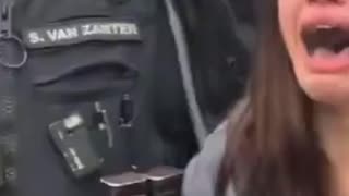 Protester CRIES FOR MOMMY!