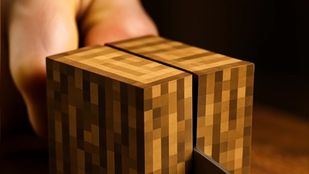 Cutting Glass Minecraft block ASMR