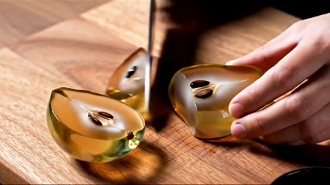 Glass Fruit Slicing ASMR Pt 2 🍎🍑🍐