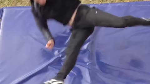 AI vs Real Life Parkour: Guyver Kick Showdown 💥 #Shorts”
