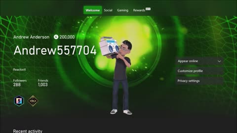 Andrew Anderson Reached A 200,000 Gamerscore!!!