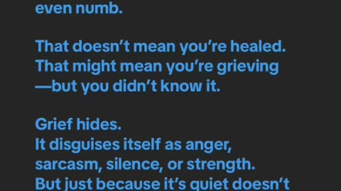 What if what you’re feeling is grief… even if it doesn’t look like it?