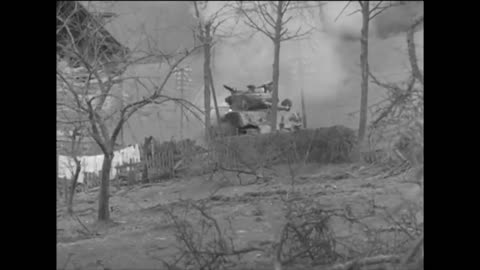 7th Armored Division M4A3(76)W Sherman at Oberkirchen ruining someone's laundry on April 5th 1945