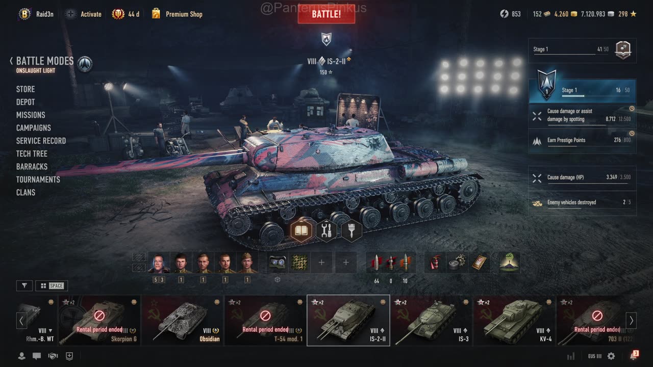 PanterusPinkus in World of Tanks 2.0 Steel Titans Clash on the Frontlines. Epic Battles, Explosions, and Tactical Warfare