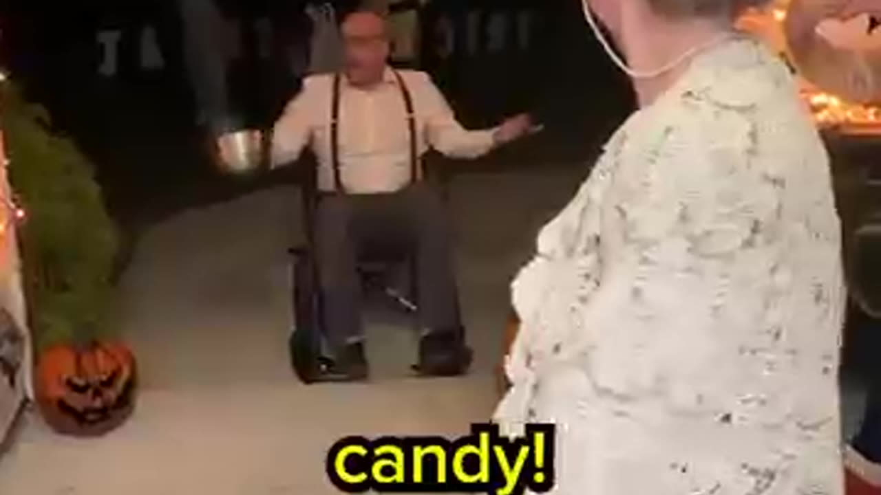 Giving I phone instead off candy on hollowin