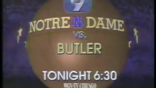 Late 1980s - WGN Promo for Butler vs. Notre Dame in Men's Basketball