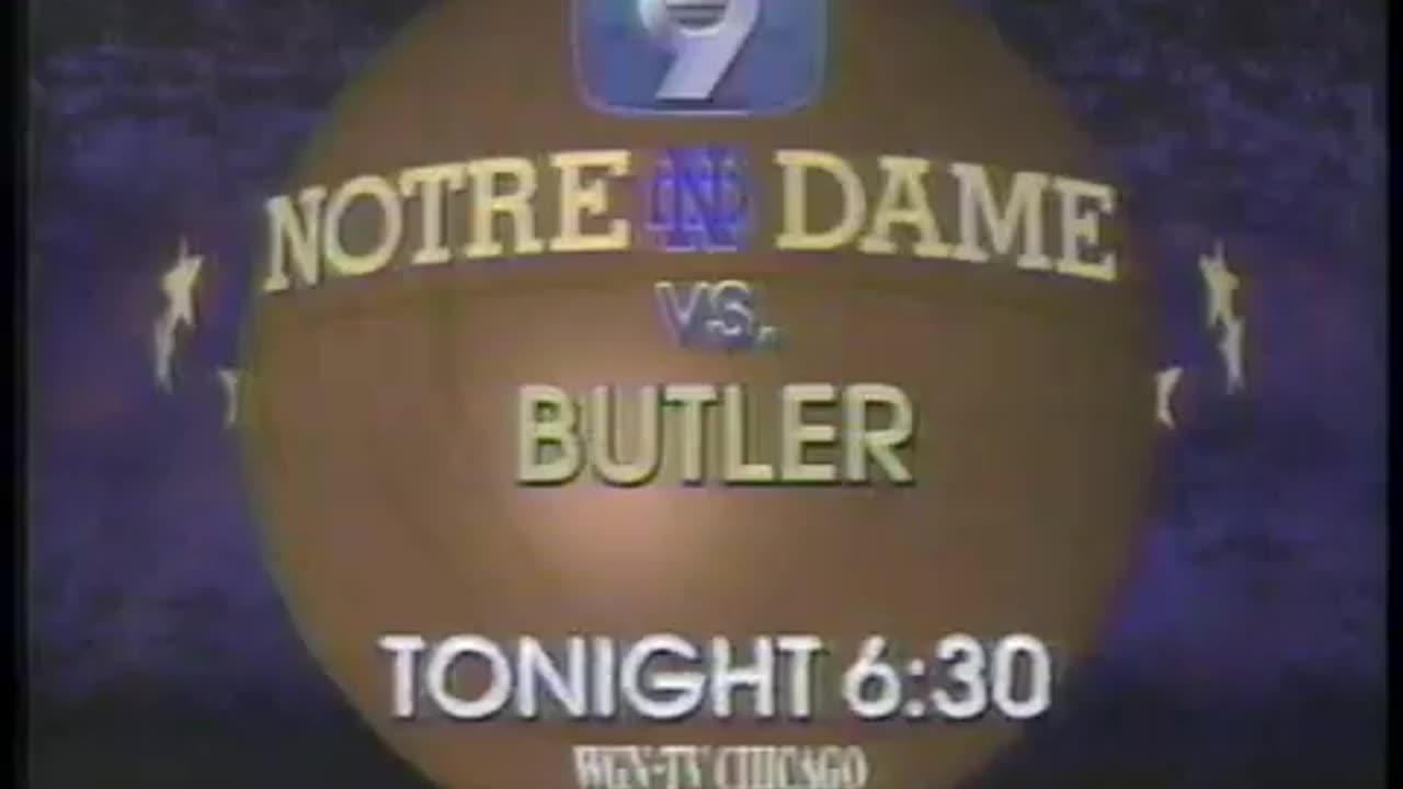 Late 1980s - WGN Promo for Butler vs. Notre Dame in Mens Basketball