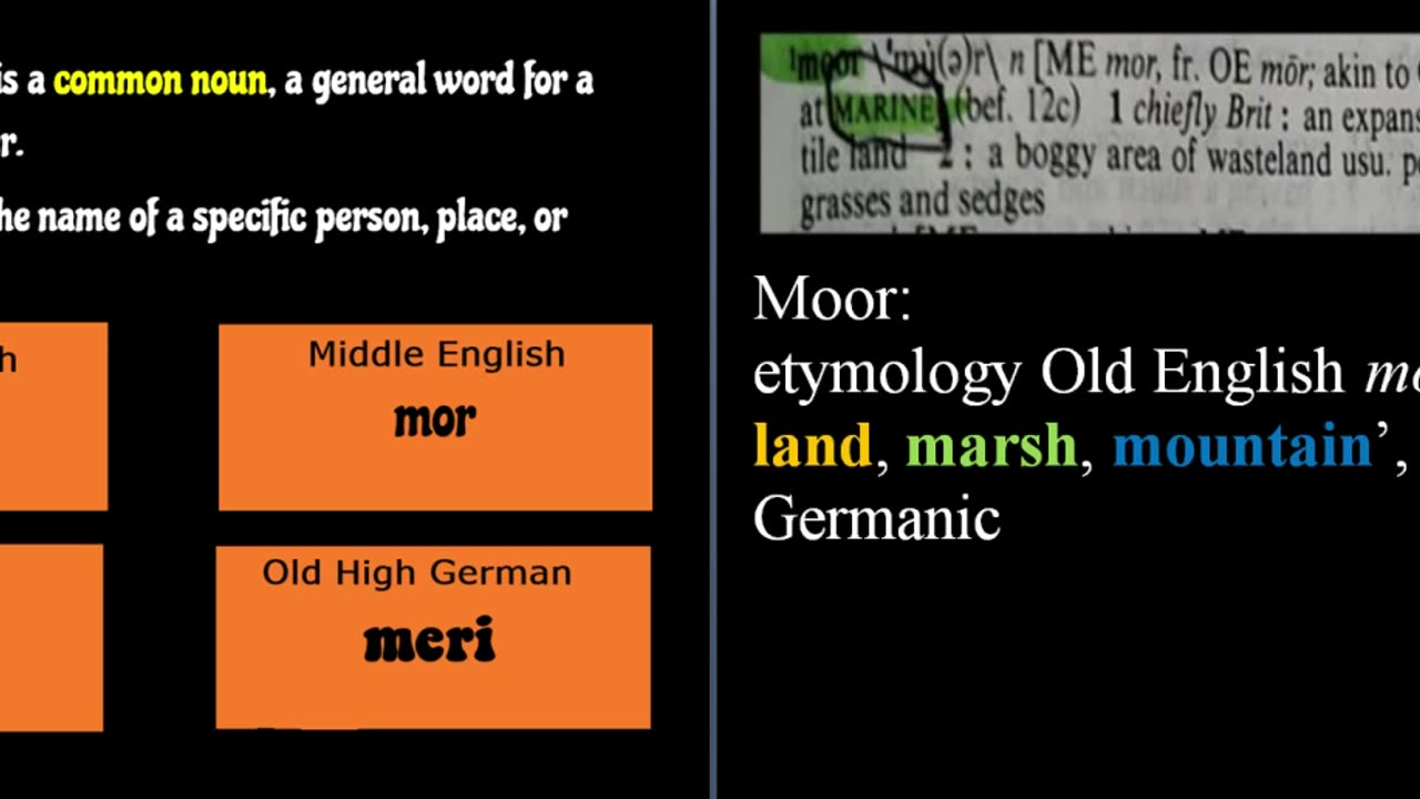 Yes the word moor is a common noun not a proper noun.