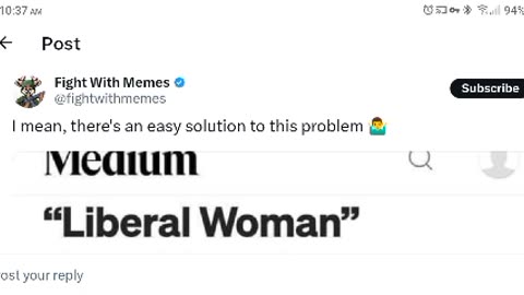 Liberal Woman Wants Manly Man