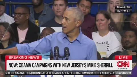 Creepy Narcissist Obama Flirts with Girl at New Jersey Rally