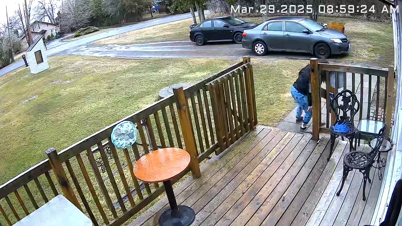 Woman Slips and Falls Hard on Icy Porch