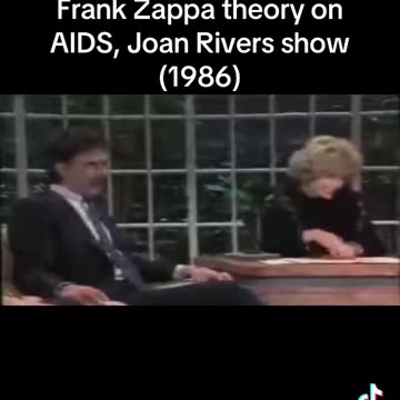 (1986) Singer Frank Zappa on Joan Rivers & his theory of AIDS.