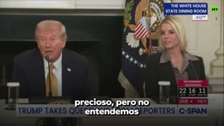 Trump a una periodista francesa: "No entiendo ni una palabra de lo que dice"