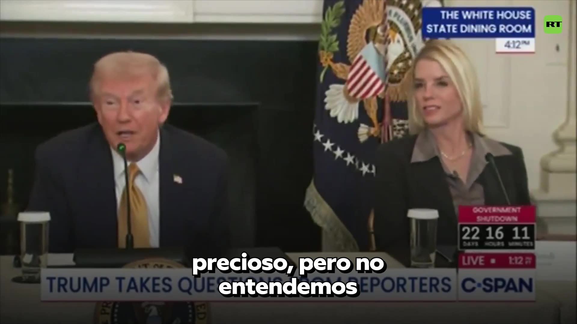 Trump a una periodista francesa: No entiendo ni una palabra de lo que dice