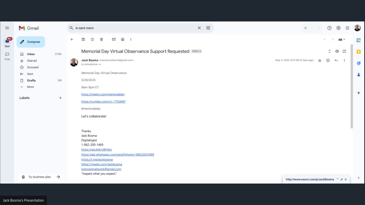 Memorial Day Virtual Observance Support Requested