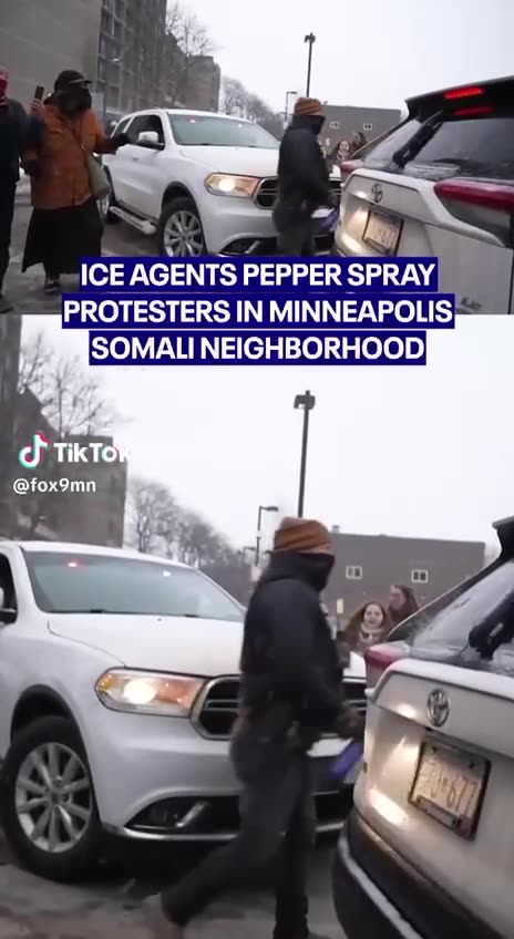 ICE AGENTS PEPPER SPRAY IN MINNEAPOLIS
