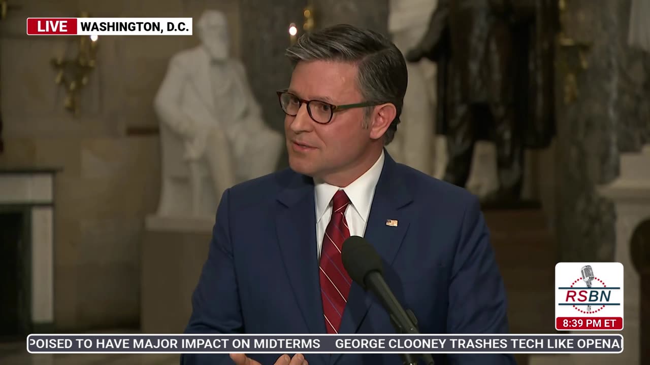 WATCH: Speaker Mike Johnson Delivers Remarks After Government Shutdown Ends - 11/12/25