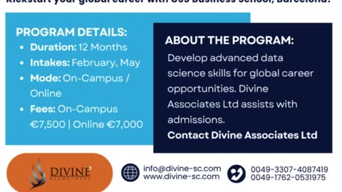 Shape Your Data Future in Barcelona with Divine Associates Ltd