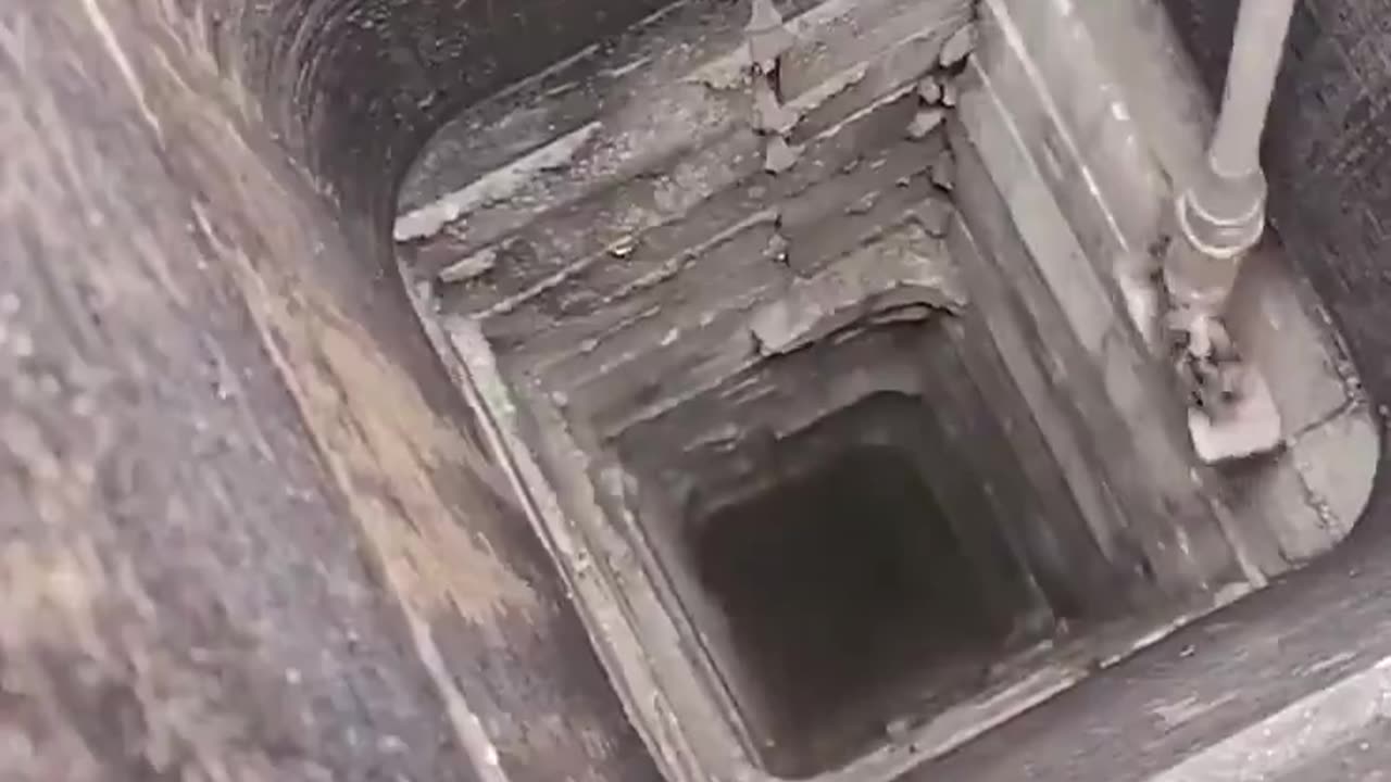 This is how tiles are removed from the inside of a chimney