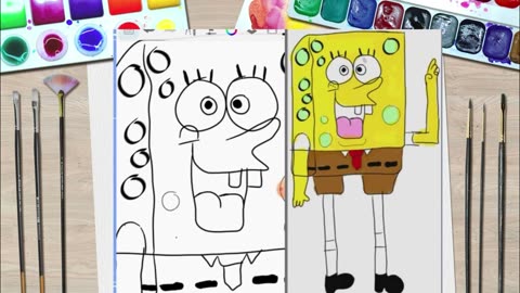 How to draw Spongebob using android phone