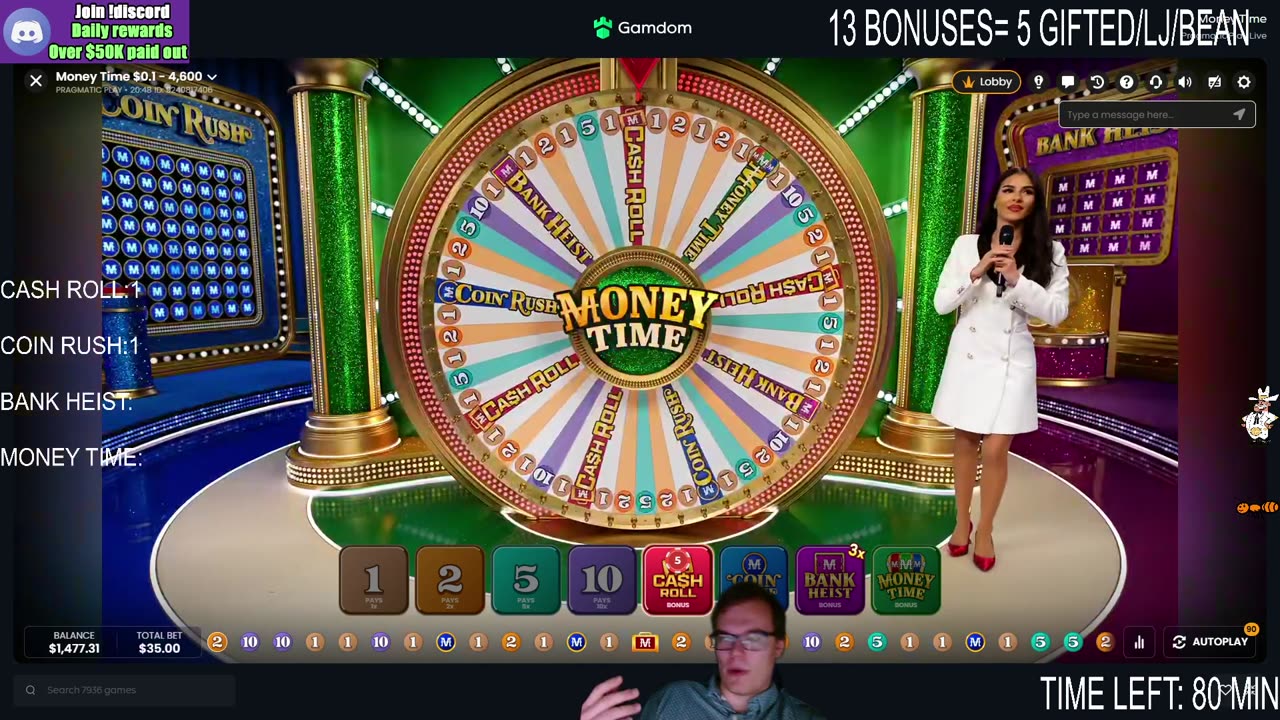 MONEY TIME LIVE CASINO GAME EXTRAVAGANZA!