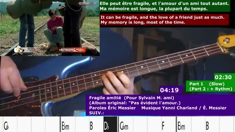 (Lyrics transl.) Original: "FRAGILE" (Pour Sylvain M.) _ Pop _ Chords _ 900 bass covers (LINKS)