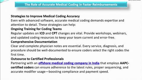 The Role of Accurate Medical Coding in Faster Reimbursements