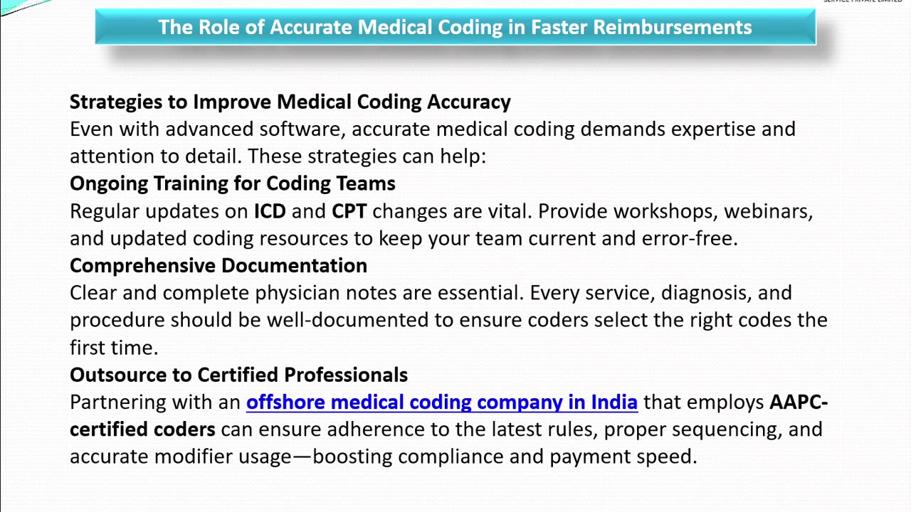 The Role of Accurate Medical Coding in Faster Reimbursements