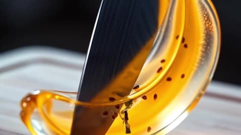 Cutting Transparent Glass Banana | Satisfying ASMR Knife Slice in 4K"