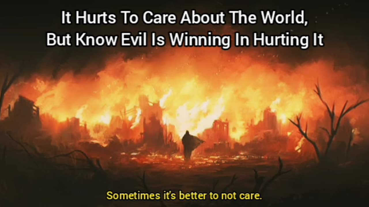 Sometimes It's Best Not To Care About This World.