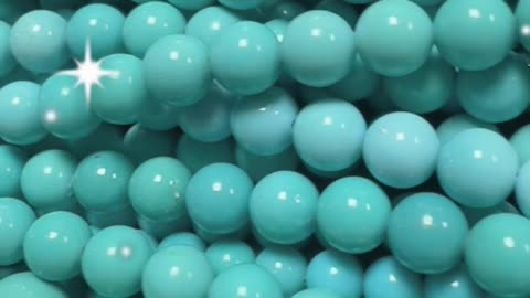 250606-2 Turquoise Bead Strand: Wrapped Deep-Sea Galaxy Around the Neck