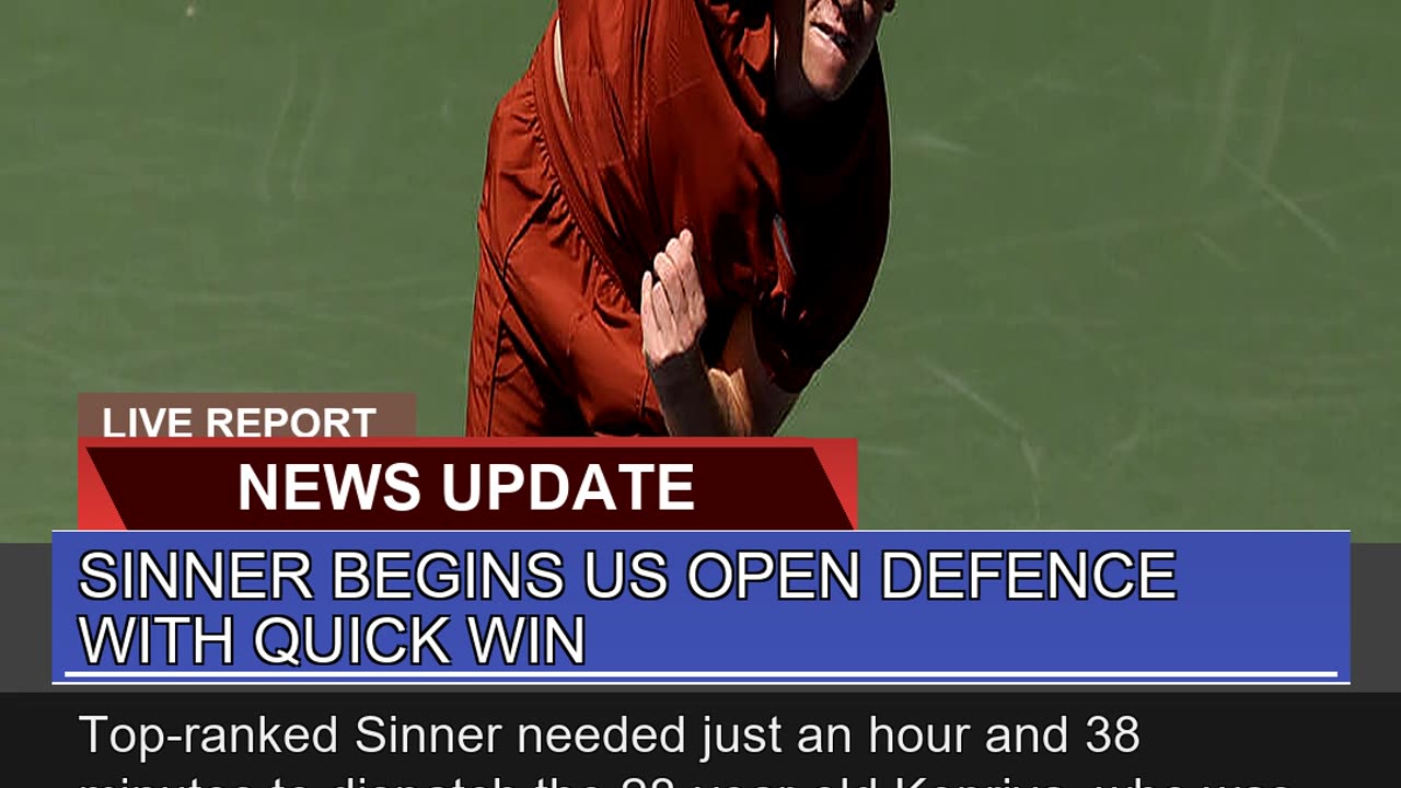 Sinner Begins US Open Defence with Quick Win