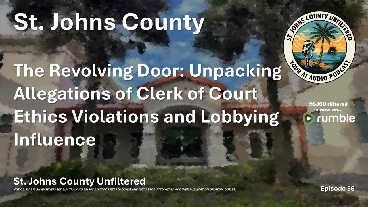 Episode 86 - Unpacking Allegations of Clerk of Court Ethics Violations and Lobbying Influence