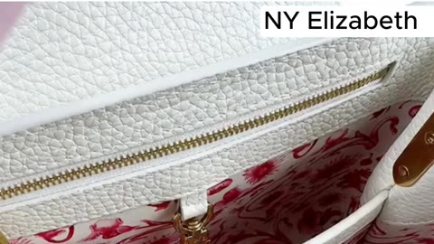 LOUIS VUITTON CAPUCINES BB – White/Pink Elegance
