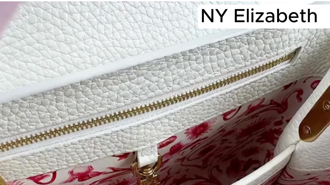 LOUIS VUITTON CAPUCINES BB – White/Pink Elegance