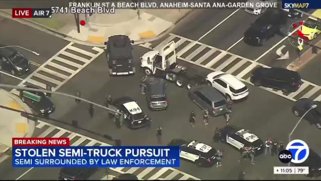 Stolen Semi Truck Stopped and Theif captured