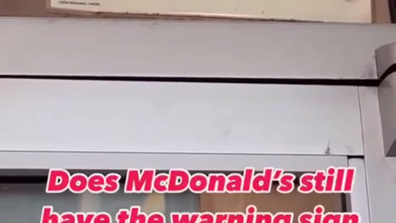 Why are McDonald's restaurants putting up signs warning customers that "chemicals