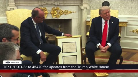 Merz i dhuron Trump certifikatën e lindjes së gjyshit të tij gjerman