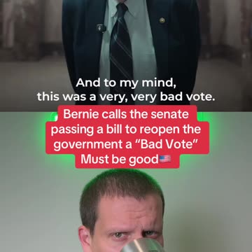 Bernie Sanders calls the Senate passing a bill to reopen the government a “Bad Vote”
