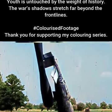 The Silent Threat Girl Examines Unexploded V1 Rocket #ColourisedHistory