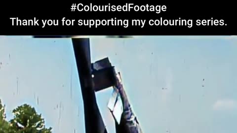 The Silent Threat Girl Examines Unexploded V1 Rocket #ColourisedHistory